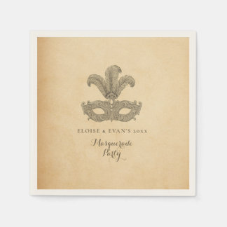 Vintage-Maskenball-Party Serviette
