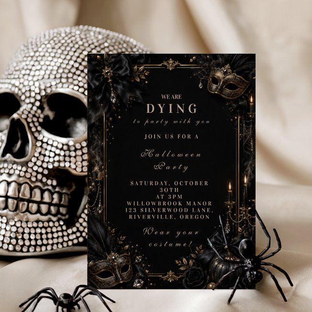 Vintage-Masquerade-Halloween Einladung (Von Creator hochgeladen)