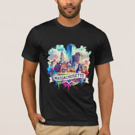 Vintage Massachusetts Map T-Shirt – Retro us state