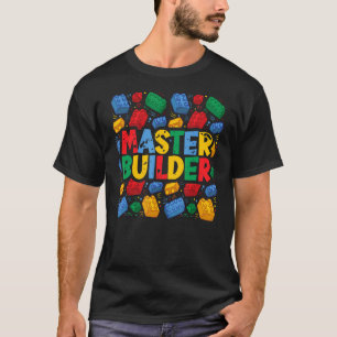 Vintage Master Builder Brick Builder Blöcke T-Shirt