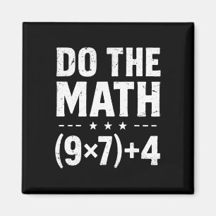 Vintage-Mathe-Lehrer macht die Mathe 67 Meme Six S Magnet
