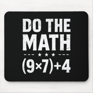 Vintage-Mathe-Lehrer Rechne Nach 67 Meme Six Seven Mousepad