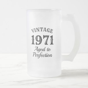 Vintage mattierte Biergeschenke für die 50. Gebur Mattglas Bierglas