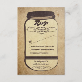 Vintage Mauerjar Hochzeit RSVP-Karten RSVP Karte