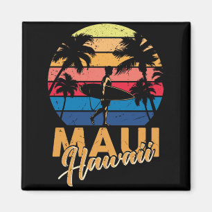 Vintage Maui Hawaii Hawaiianischer Strand Surfen 7 Magnet