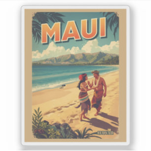 Vintage Maui Hawaii tropische Strand Souvenirs Ges Aufkleber