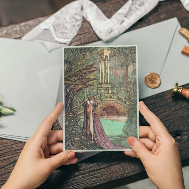 Vintage Maurice Lalau Valentinstag Card Feiertagskarte (Von Creator hochgeladen)