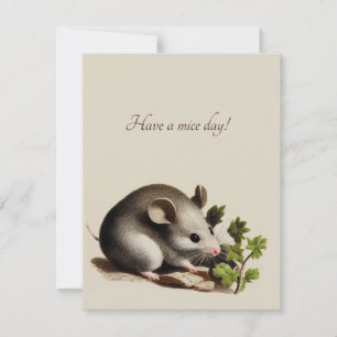Vintage Maus-Karte des Kerns Feiertagskarte