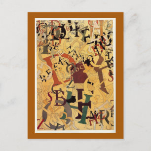 Vintage Maxfield Parrish ‘Alphabet’ Postkarte