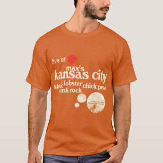 Vintage Maxs Kansas City Menu Defunct New York Cit T-Shirt