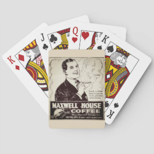 Vintage Maxwell House Kaffee Werbekarten Spielkarten