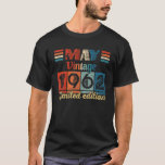 Vintage May 1962 60Th Birthday Ohrs 60 Years Old T-Shirt<br><div class="desc">Vintage May 1962 60th Birthday Ohrs 60 Years Old</div>