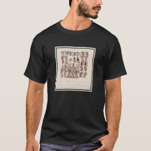 Vintage Maya-Hieroglyphen illustratives Diagramm 1 T-Shirt