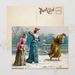 Vintage-Mean-Girls-Weihnachtspostkarte Postkarte