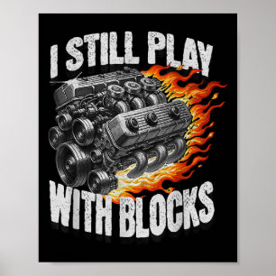 Vintage Mechanic Garage Auto Motor Ich Spiele Imme Poster