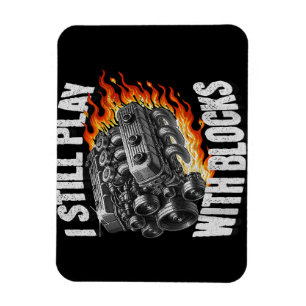 Vintage Mechaniker Garage Auto Motor Ich Spiele Im Magnet