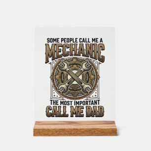 Vintage Mechaniker Papa Gang Wrench Vater Design_1 Acrylschild