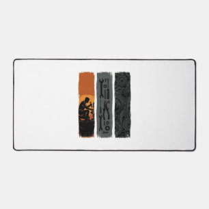 Vintage Mechaniker Werkzeug Zahnrad Triptychon Shi Schreibtischunterlage