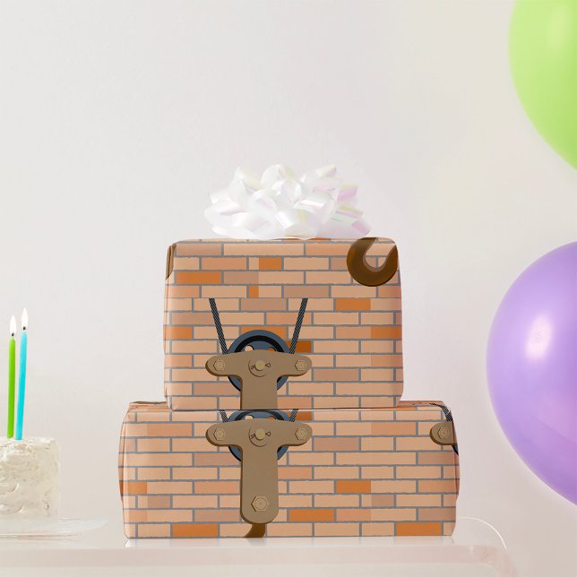 Vintage mechanische Konstruktion der Pullebügel Geschenkpapier (Von Creator hochgeladen)