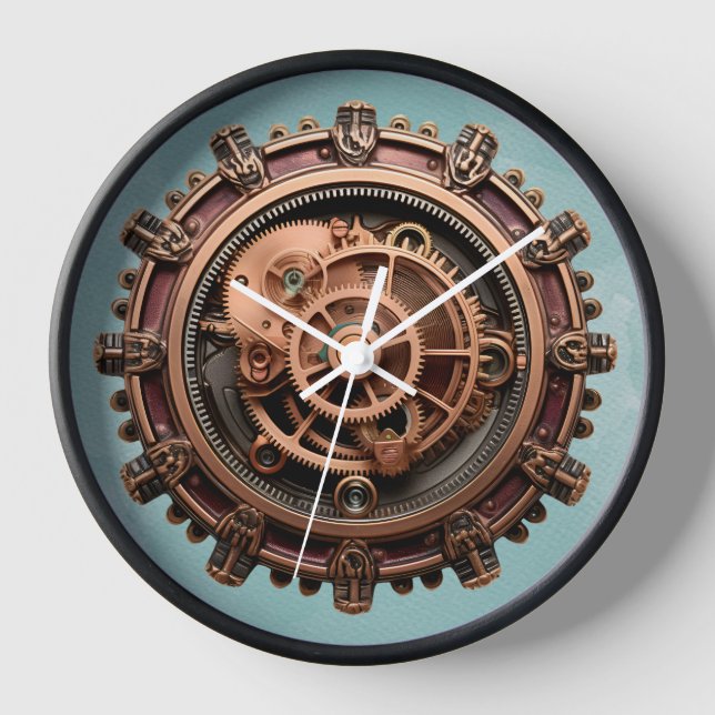Vintage Mechanische Wandleuchte Uhr (Vorderseite)
