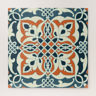 Vintage-Medaillon: Farbige nahtlose Muster Puzzle
