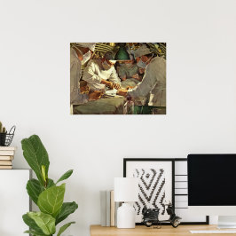 Vintage Medizin, Ärzte Darstellende Operation in d Poster