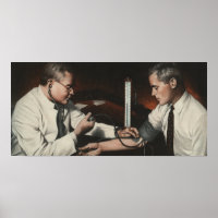 Vintage Medizin, ärztliche Untersuchung eines kran