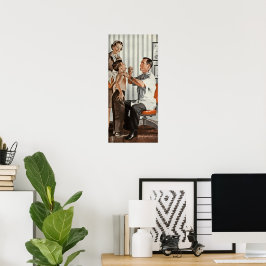 Vintage Medizin, Pädiatrischer Arzt mit Patient Poster