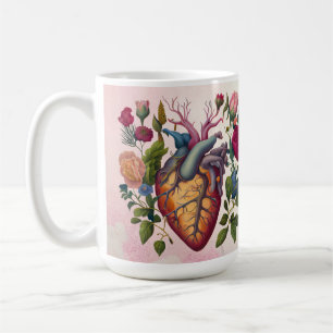 Vintage medizinische Anatomie Blume Arzt Kaffeetasse