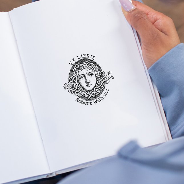 Vintage Medusa Custom Ex Libris, Buch Gummistempel (Von Creator hochgeladen)