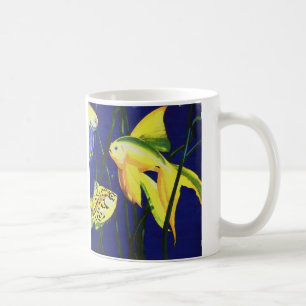 Vintage Meeresleben Fisch, Fantasie-Goldfisch im A Tasse