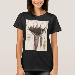 Vintage Meereslebewesen Tiere, Schirm Squid T-Shirt