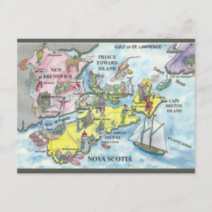 Vintage Meeresprovinzen in Kanada Postkarte