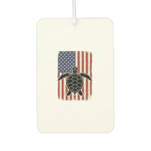 Vintage Meeresschildkröte Amerikanische Flagge Pat Autolufterfrischer