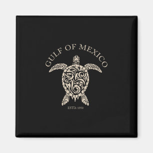 Vintage Meeresschildkröte Golf von Mexiko Est 1550 Magnet
