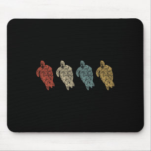 Vintage Meeresschildkröten Tierumweltgeschenk Mousepad