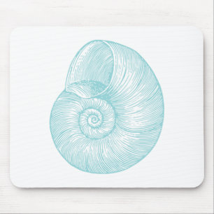 Vintage Meeresseashell Mousepad