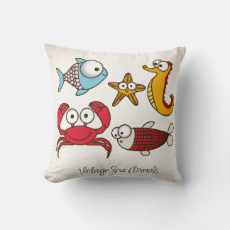 Vintage Meerestiere Pillow Kissen