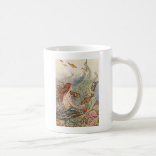 Vintage Meerjungfrau Kaffeetasse