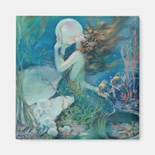 Vintage Meerjungfrau mit Pearl Magnet