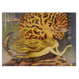 Vintage Meerjungfrau Schneidebrett