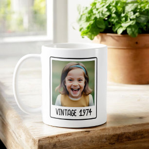 Vintage-Meilenstein-Geburtstagsfoto-Andenken Kaffeetasse