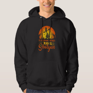 Vintage Mein Australian Shepherd Hund fährt Shotgu Hoodie