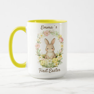 Vintage Mein erster Osterhase Blumenkranz Tasse