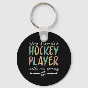 Vintage Mein Lieblings-Eishockeyspieler nennt mich Schlüsselanhänger