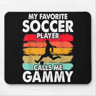 Vintage Mein Lieblingsfußballspieler nennt mich Ga Mousepad