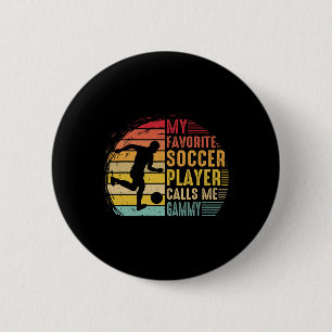 Vintage Mein Lieblingsfußballspieler nennt mich Om Button