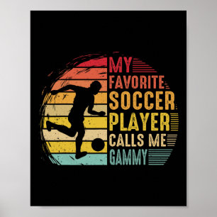 Vintage mein Lieblingsfußballspieler nennt mich Om Poster