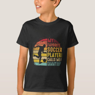 Vintage Mein Lieblingsfußballspieler nennt mich Om T-Shirt