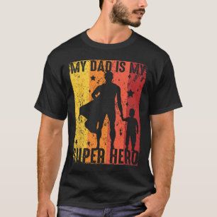 Vintage Mein Papa ist mein Superheld Retro Papa Su T-Shirt